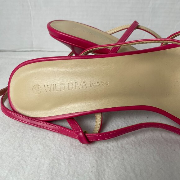 Pink Summer Sandals Strappy Kitten Heel - Picture 9 of 10